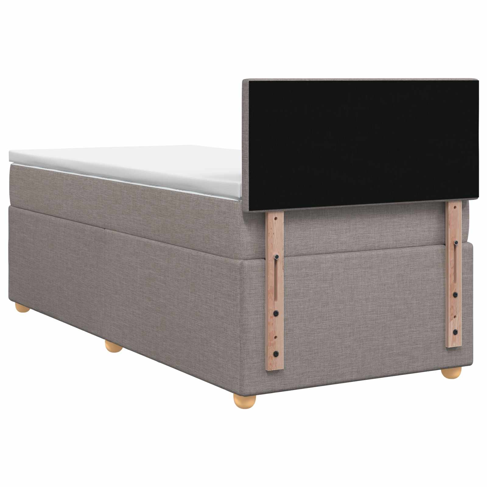 Boxspring krevet s madracem Sivosmeđa 80 x 200 cm Tkanina