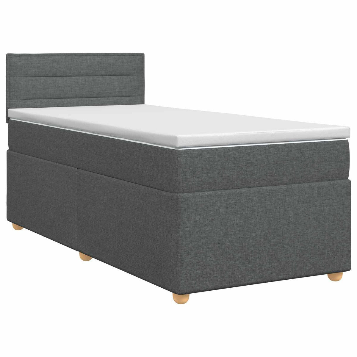 Boxspring krevet s madracem Tamnosiva 90 x 190 cm Tkanina