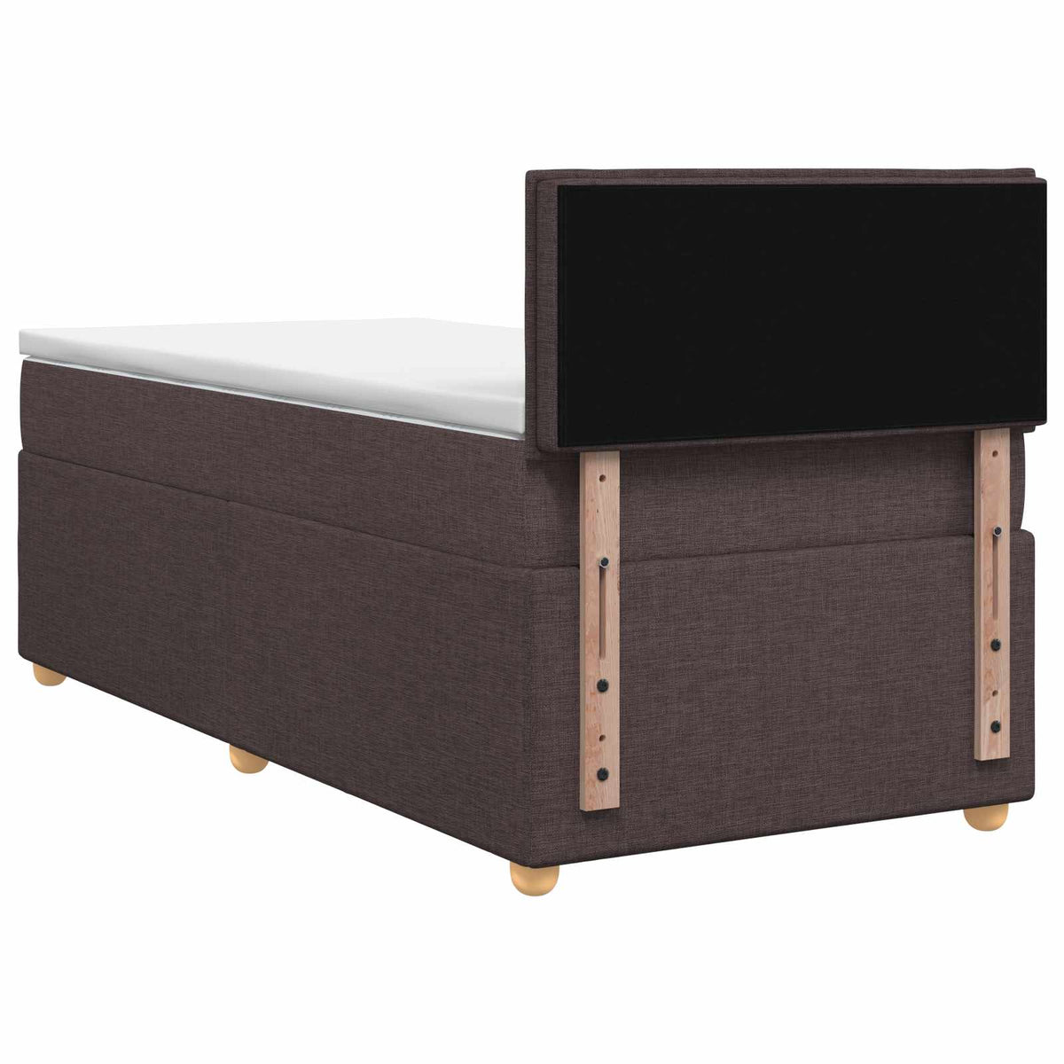 Boxspring krevet s madracem Tamno smeđa 90 x 190 cm Tkanina