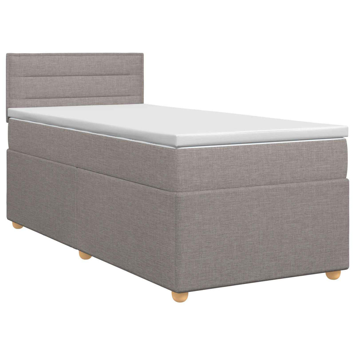 Boxspring krevet s madracem Sivosmeđa 90 x 190 cm Tkanina