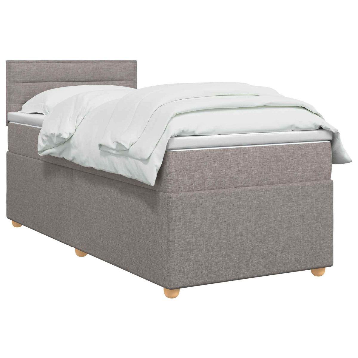Boxspring krevet s madracem Sivosmeđa 90 x 190 cm Tkanina