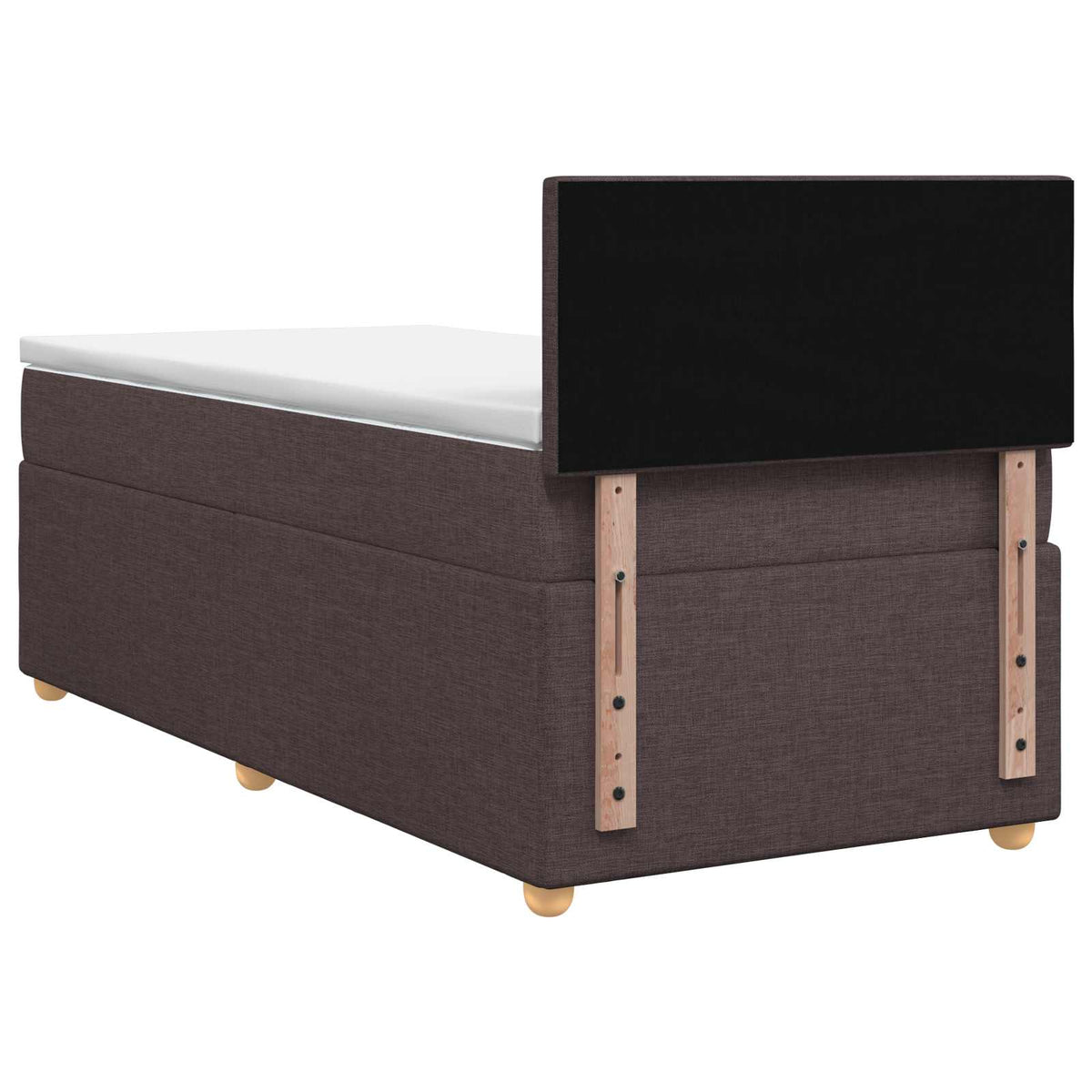 Boxspring krevet s madracem Tamno smeđa 90 x 190 cm Tkanina