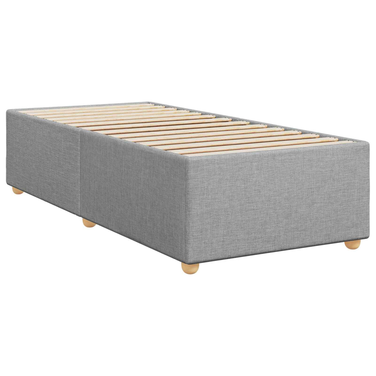 Boxspring krevet s madracem Svjetlosiva 90 x 200 cm Tkanina