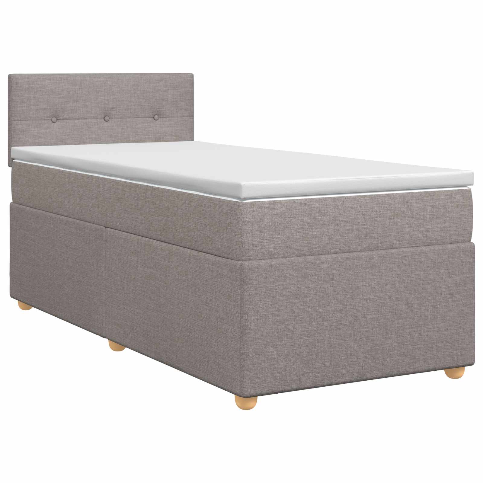 Boxspring krevet s madracem Sivosmeđa 100 x 200 cm Tkanina