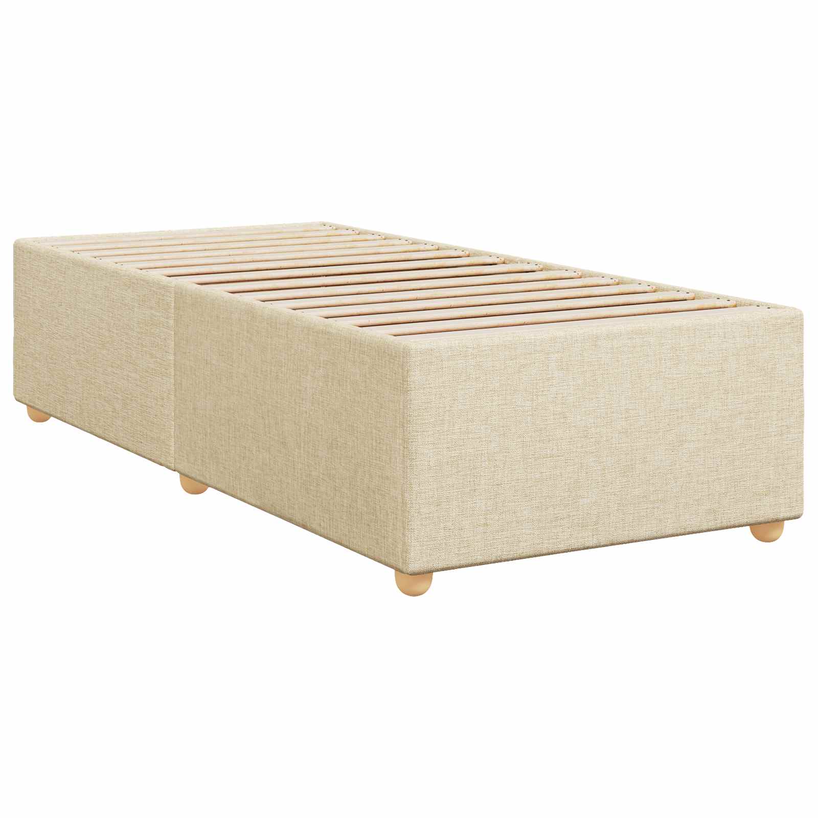 Boxspring krevet s madracem Krem 100 x 200 cm Tkanina