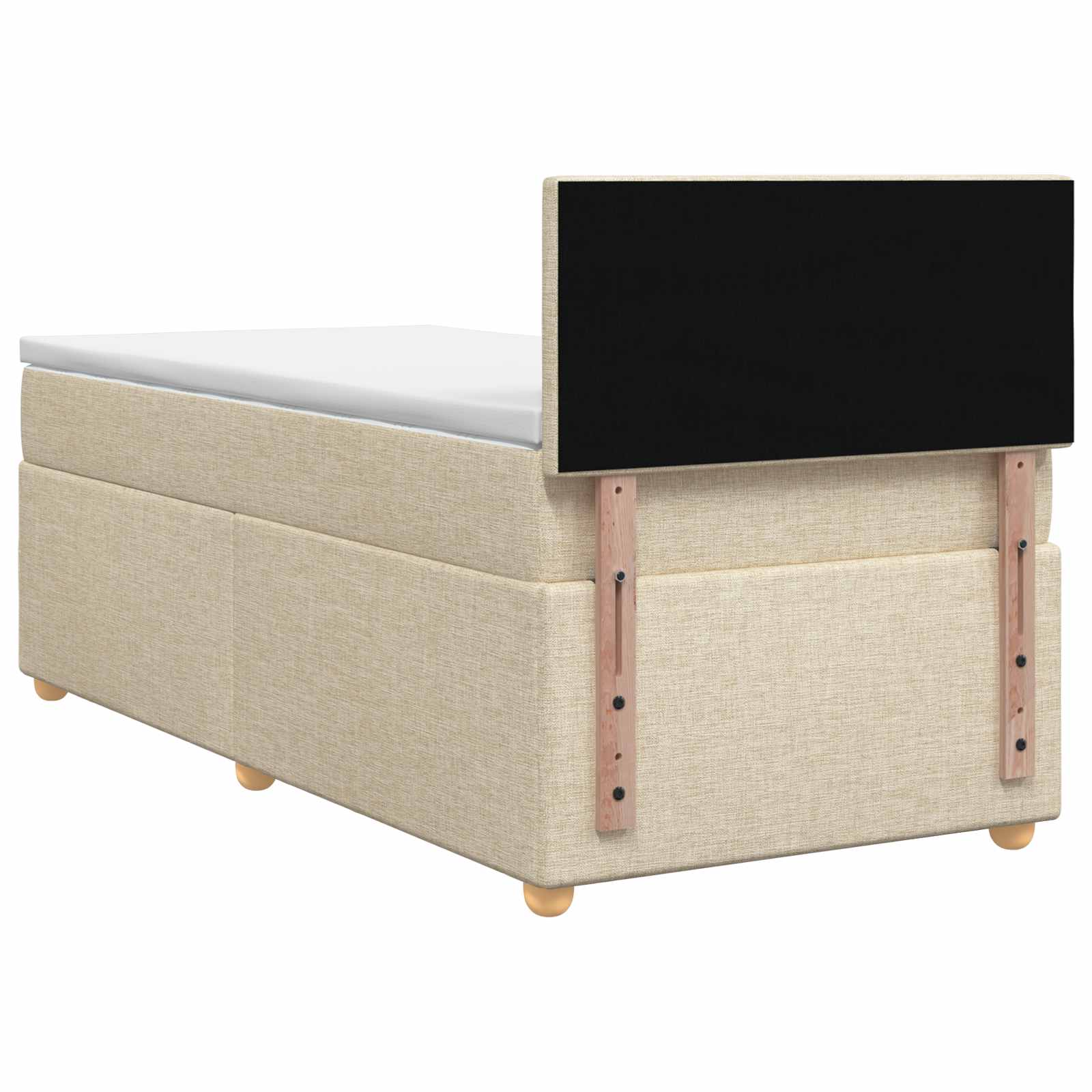 Boxspring krevet s madracem Krem 100 x 200 cm Tkanina