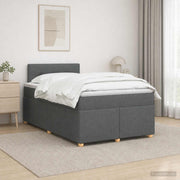 Boxspring krevet s madracem Tamnosiva 120 x 190 cm Tkanina