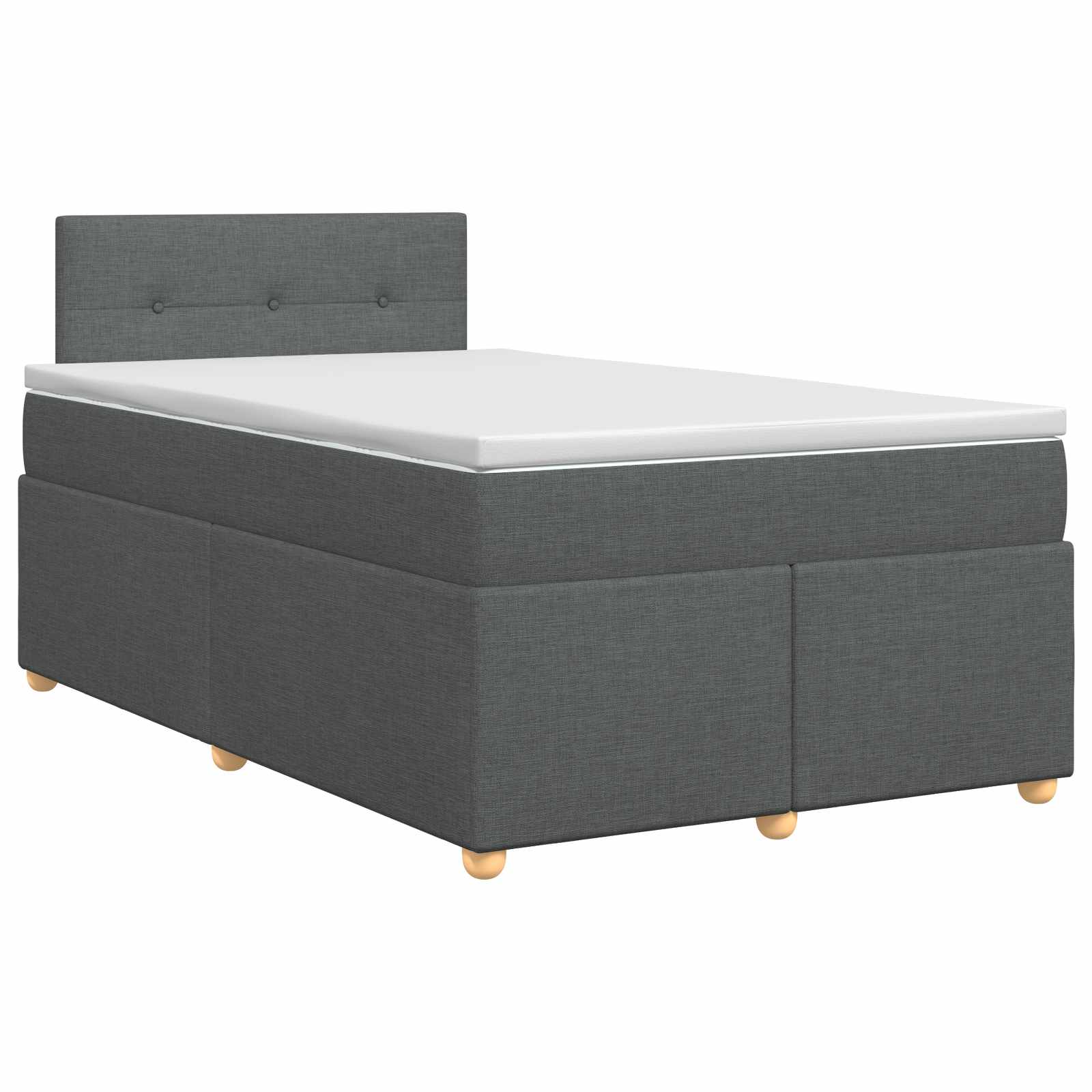 Boxspring krevet s madracem Tamnosiva 120 x 190 cm Tkanina