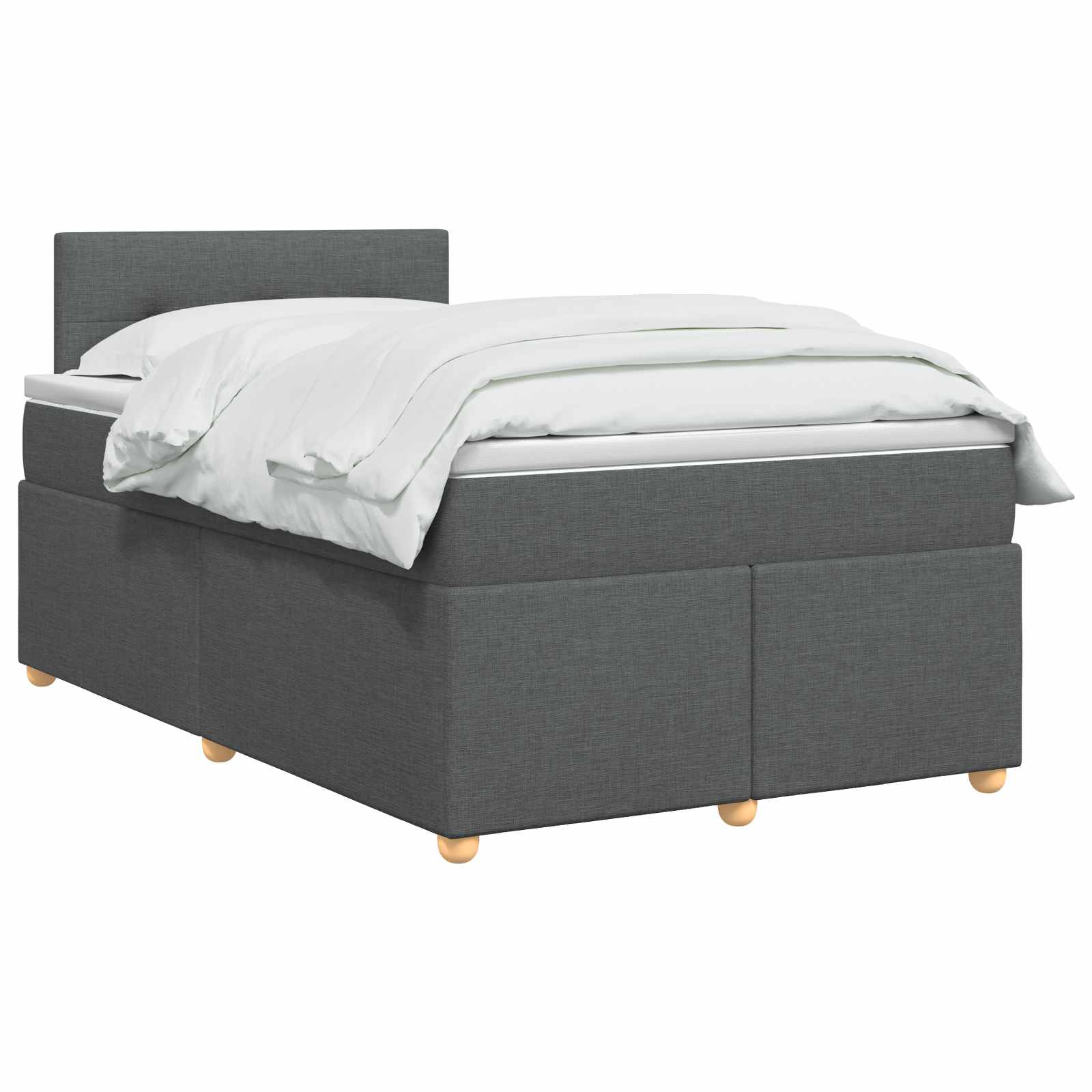 Boxspring krevet s madracem Tamnosiva 120 x 190 cm Tkanina