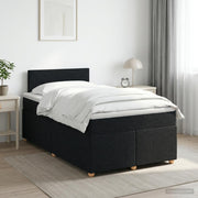 Boxspring krevet s madracem Crna 120 x 190 cm Tkanina