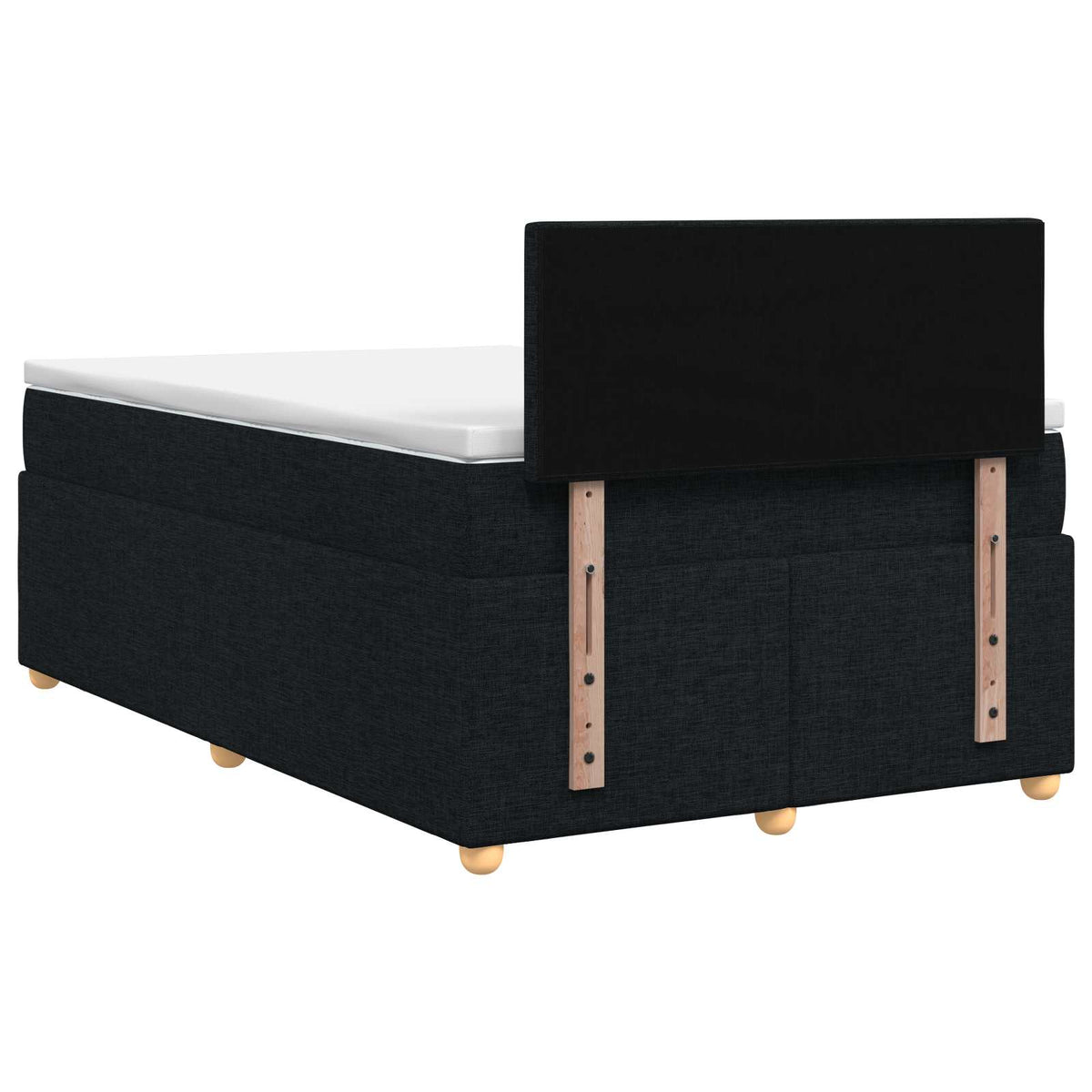 Boxspring krevet s madracem Crna 120 x 190 cm Tkanina