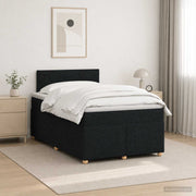 Boxspring krevet s madracem Crna 120 x 200 cm Tkanina