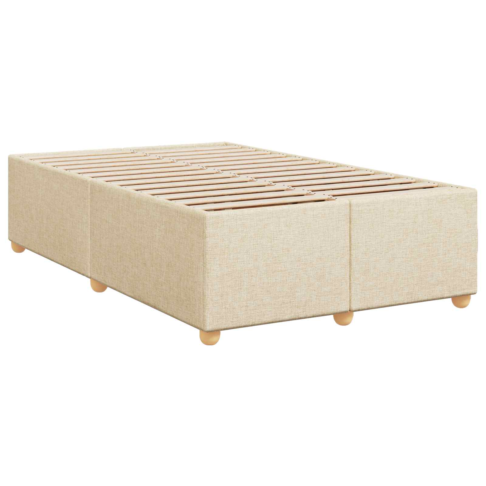 Boxspring krevet s madracem Krem 120 x 190 cm Tkanina