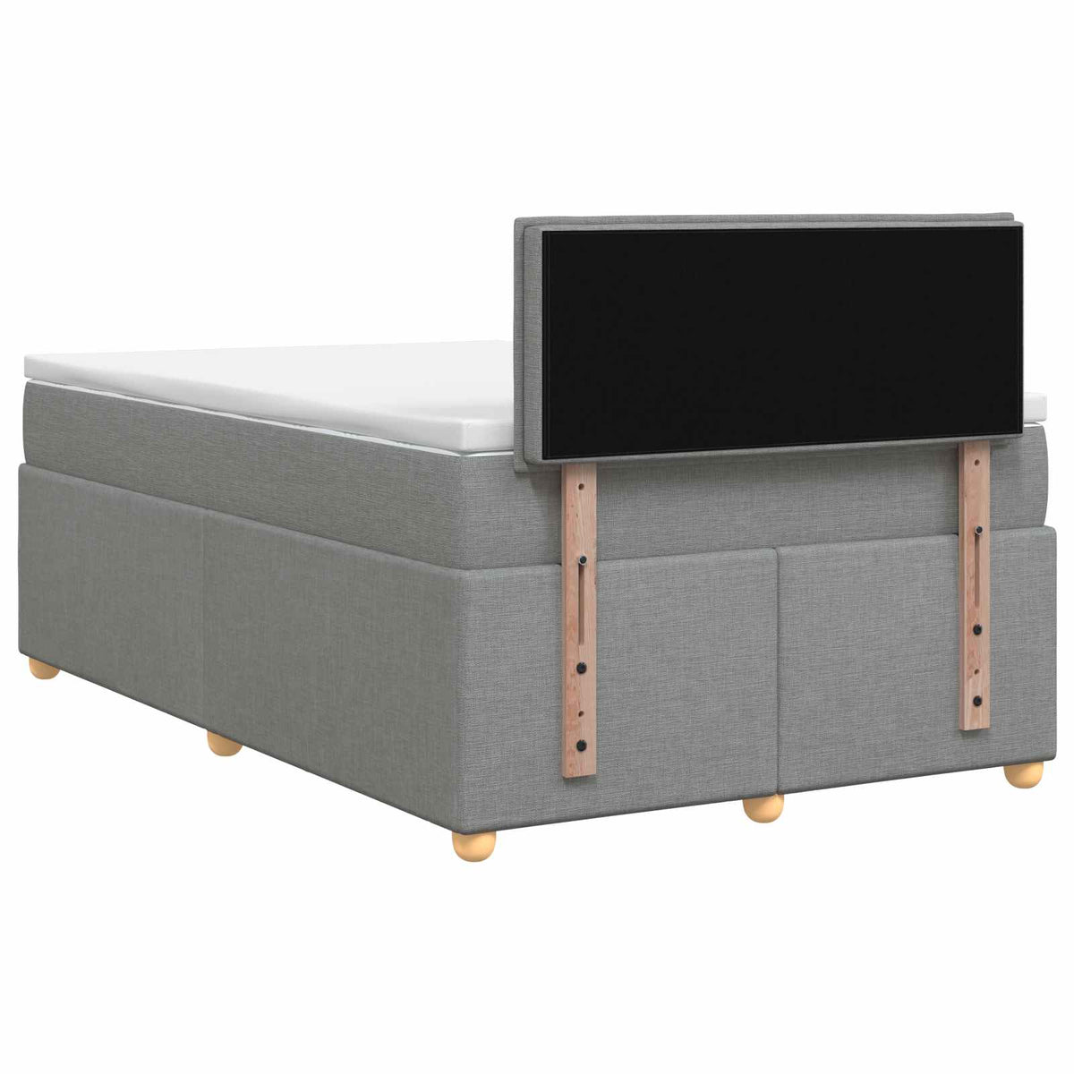 Boxspring krevet s madracem Svjetlosiva 120 x 200 cm Tkanina