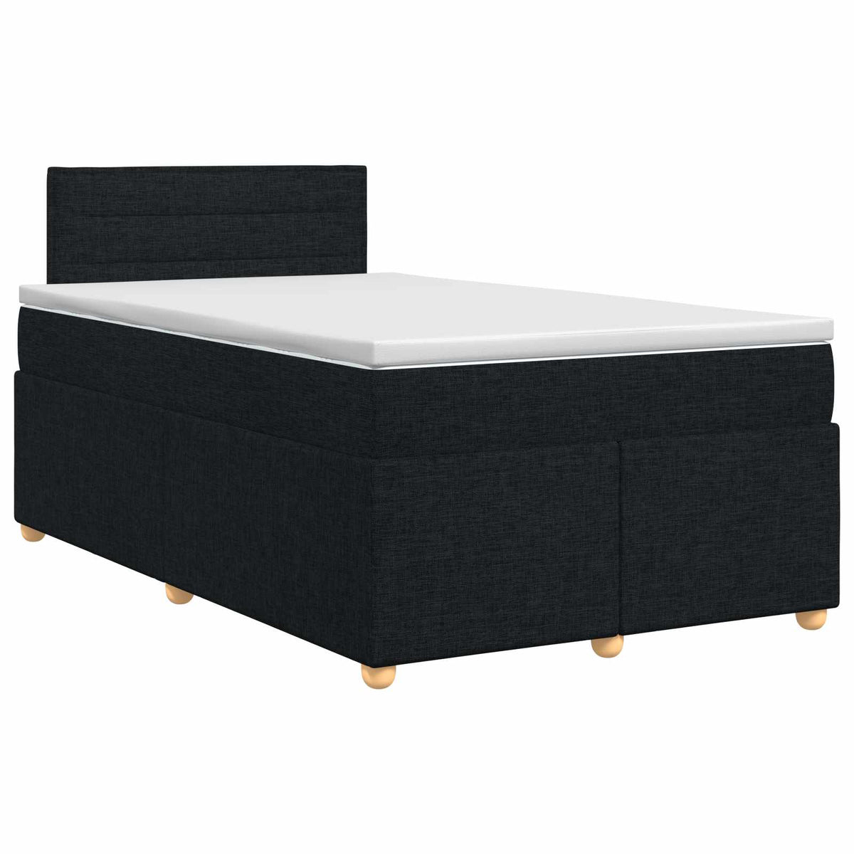 Boxspring krevet s madracem Crna 120 x 200 cm Tkanina