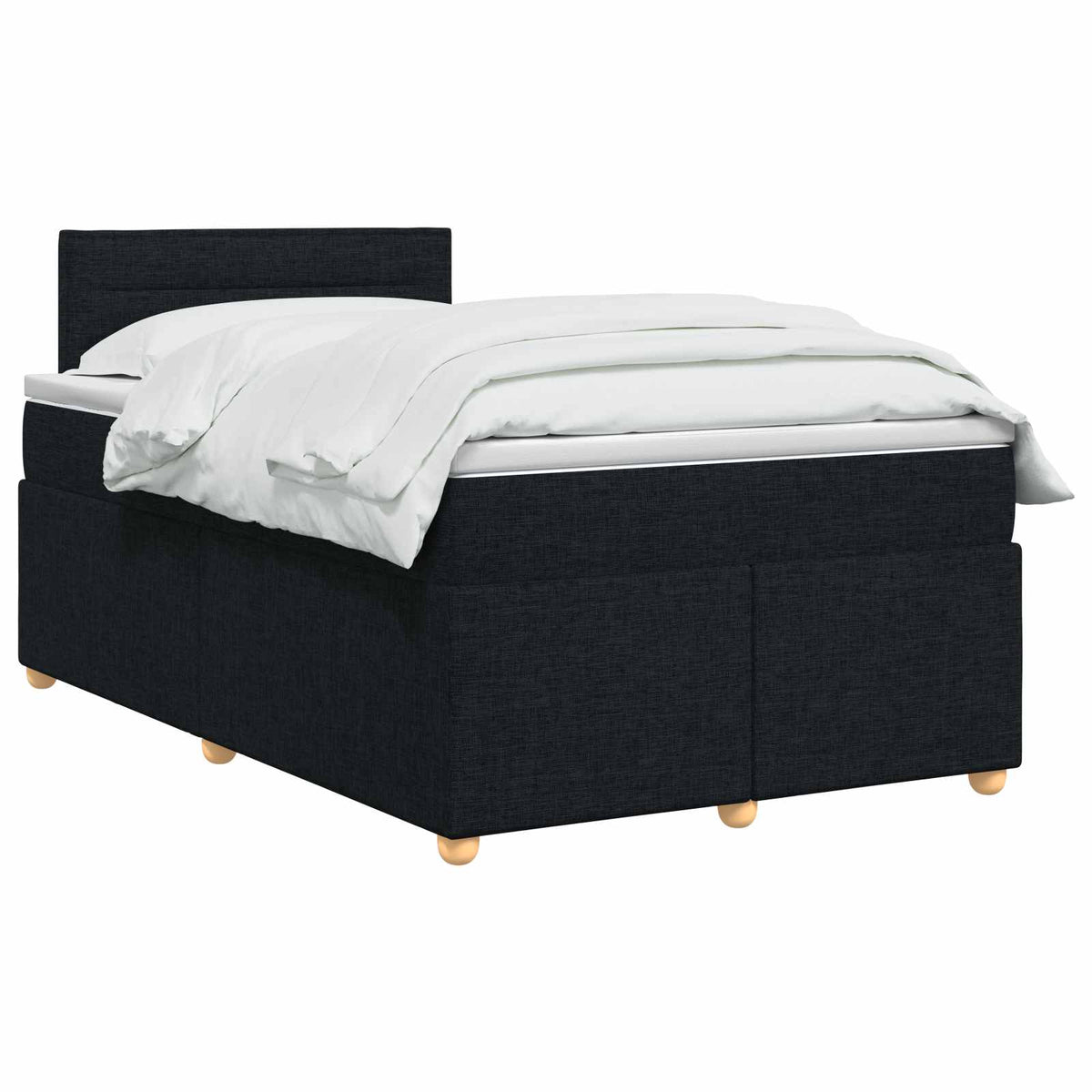 Boxspring krevet s madracem Crna 120 x 200 cm Tkanina
