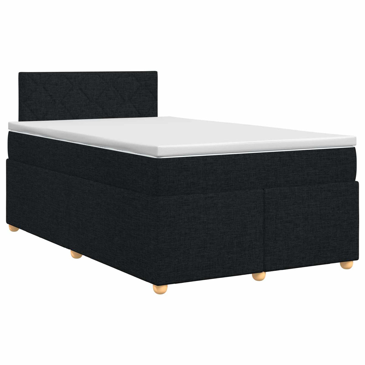 Boxspring krevet s madracem Crna 120 x 200 cm Tkanina