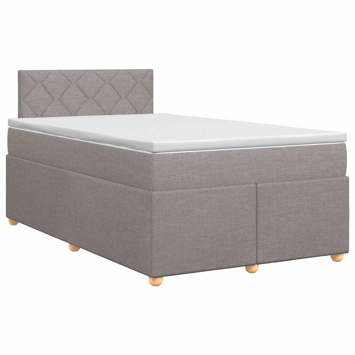 Boxspring krevet s madracem Sivosmeđa 120 x 200 cm Tkanina