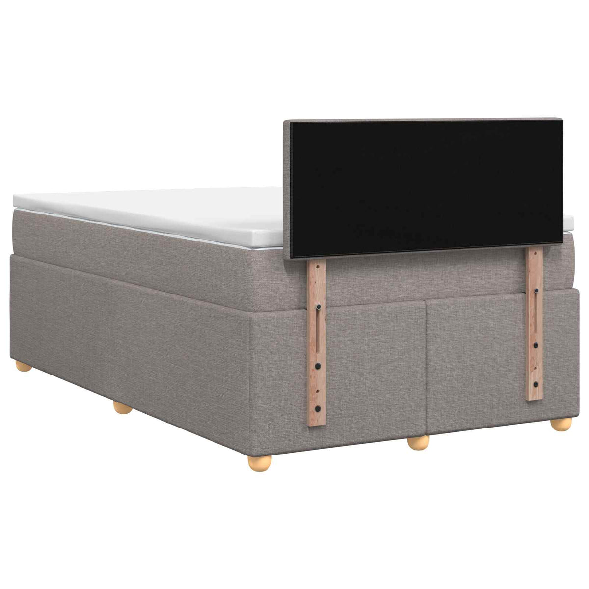 Boxspring krevet s madracem Sivosmeđa 120 x 200 cm Tkanina