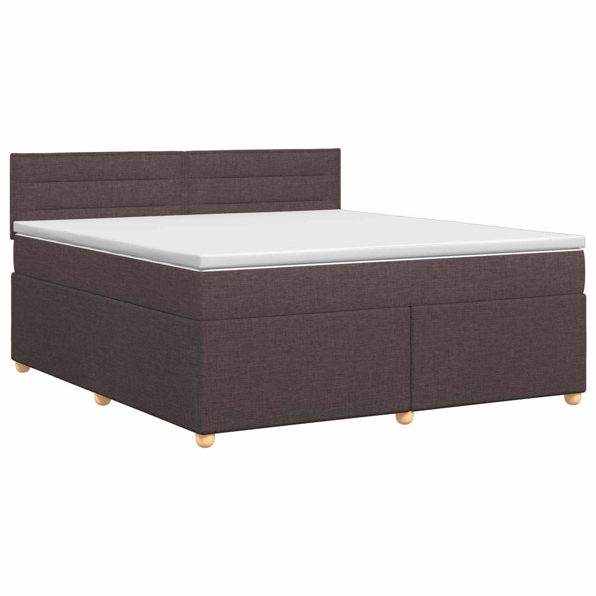Boxspring krevet s madracem Tamno smeđa 140 x 190 cm Tkanina