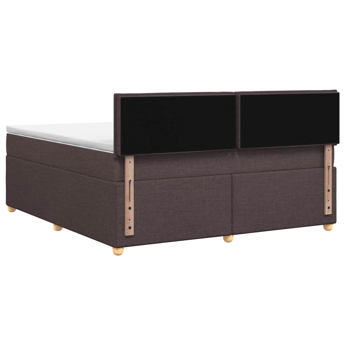 Boxspring krevet s madracem Tamno smeđa 140 x 190 cm Tkanina