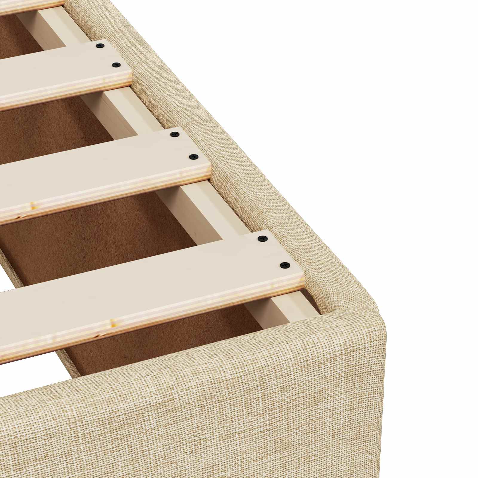 Boxspring krevet s madracem Krem 140 x 190 cm Tkanina