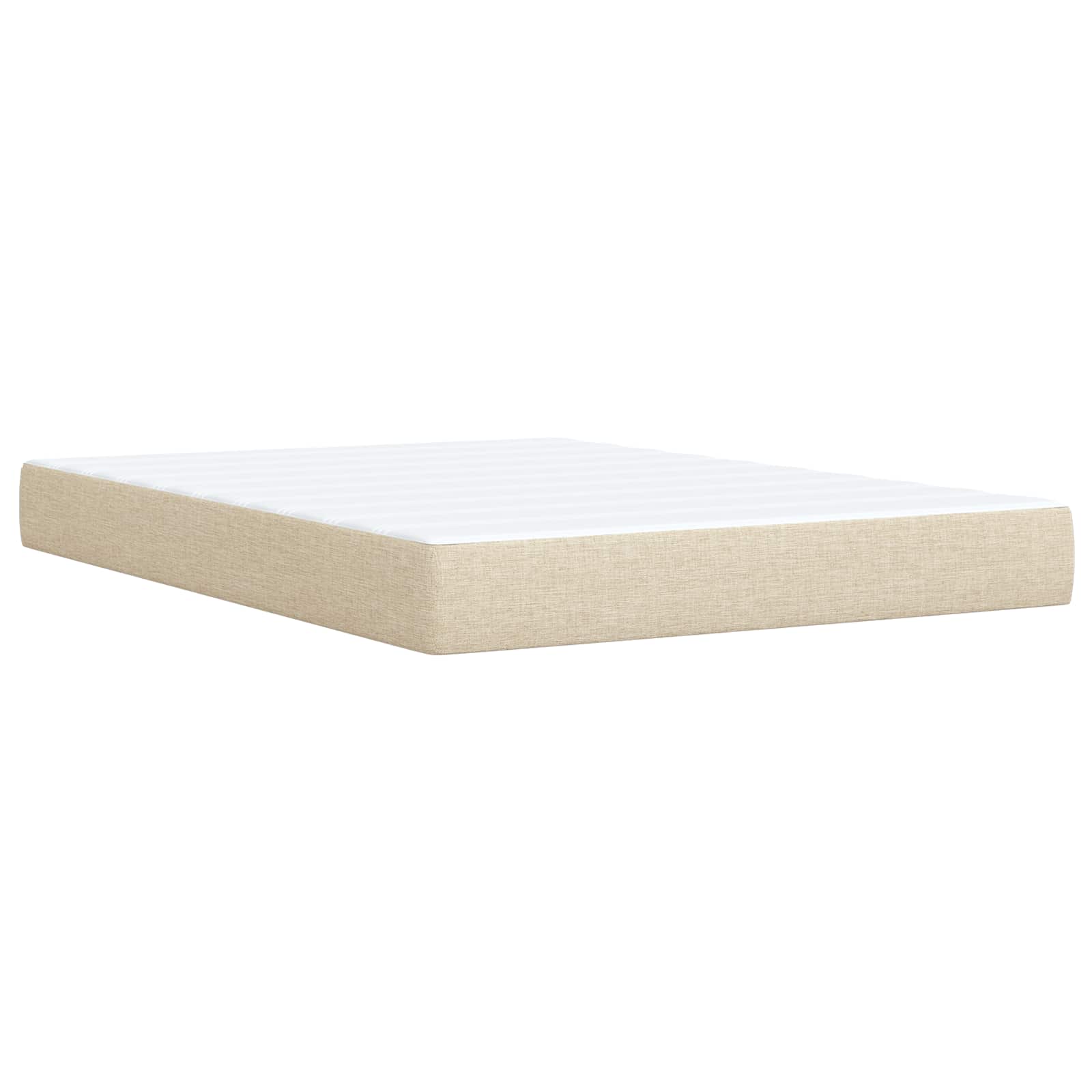 Boxspring krevet s madracem Krem 140 x 190 cm Tkanina