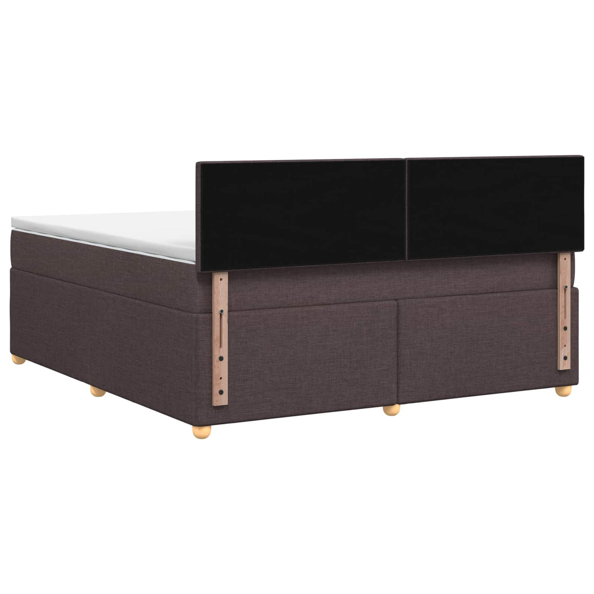 Boxspring krevet s madracem Tamno smeđa 180 x 200 cm Tkanina