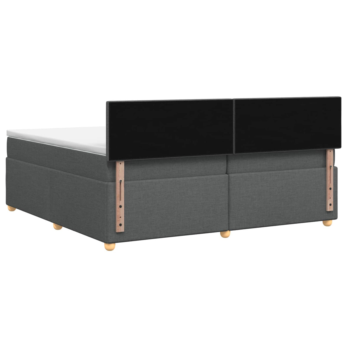 Boxspring krevet s madracem Tamnosiva 200 x 200 cm Tkanina