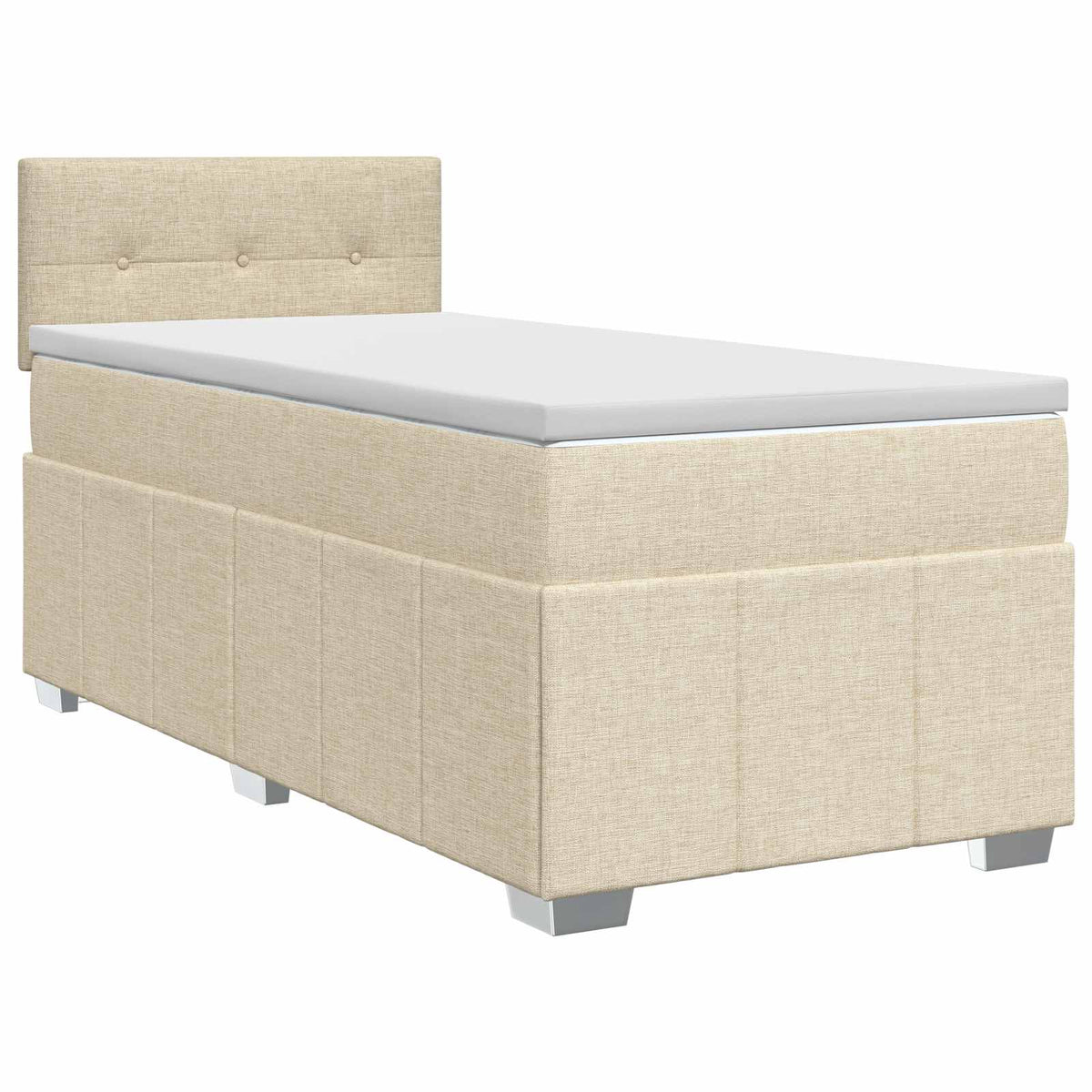 Boxspring krevet s madracem Krem 80 x 200 cm Tkanina 200 x 80 x 88 cm