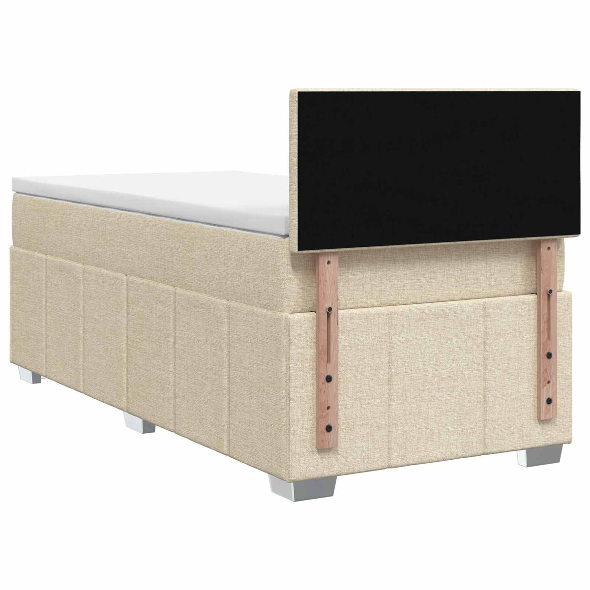 Boxspring krevet s madracem Krem 80 x 200 cm Tkanina 200 x 80 x 88 cm
