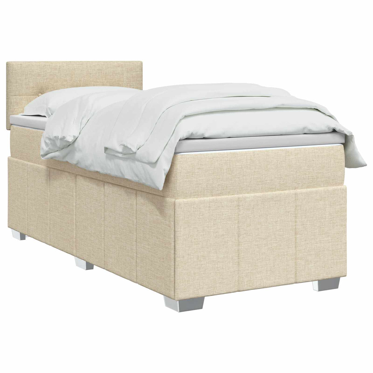 Boxspring krevet s madracem Krem 80 x 200 cm Tkanina 200 x 80 x 88 cm