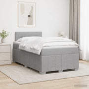 Boxspring krevet s madracem Svjetlosiva 120 x 190 cm Tkanina