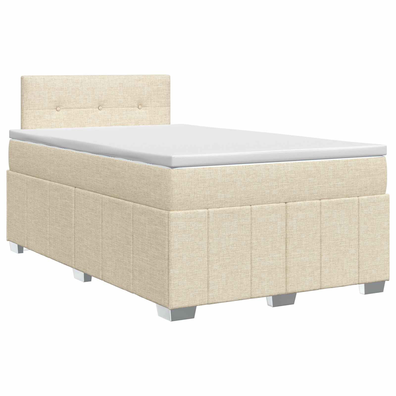 Boxspring krevet s madracem Krem 120 x 190 cm Tkanina