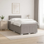 Boxspring krevet s madracem Sivosmeđa 120 x 200 cm Tkanina