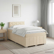 Boxspring krevet s madracem Krem 120 x 200 cm Tkanina