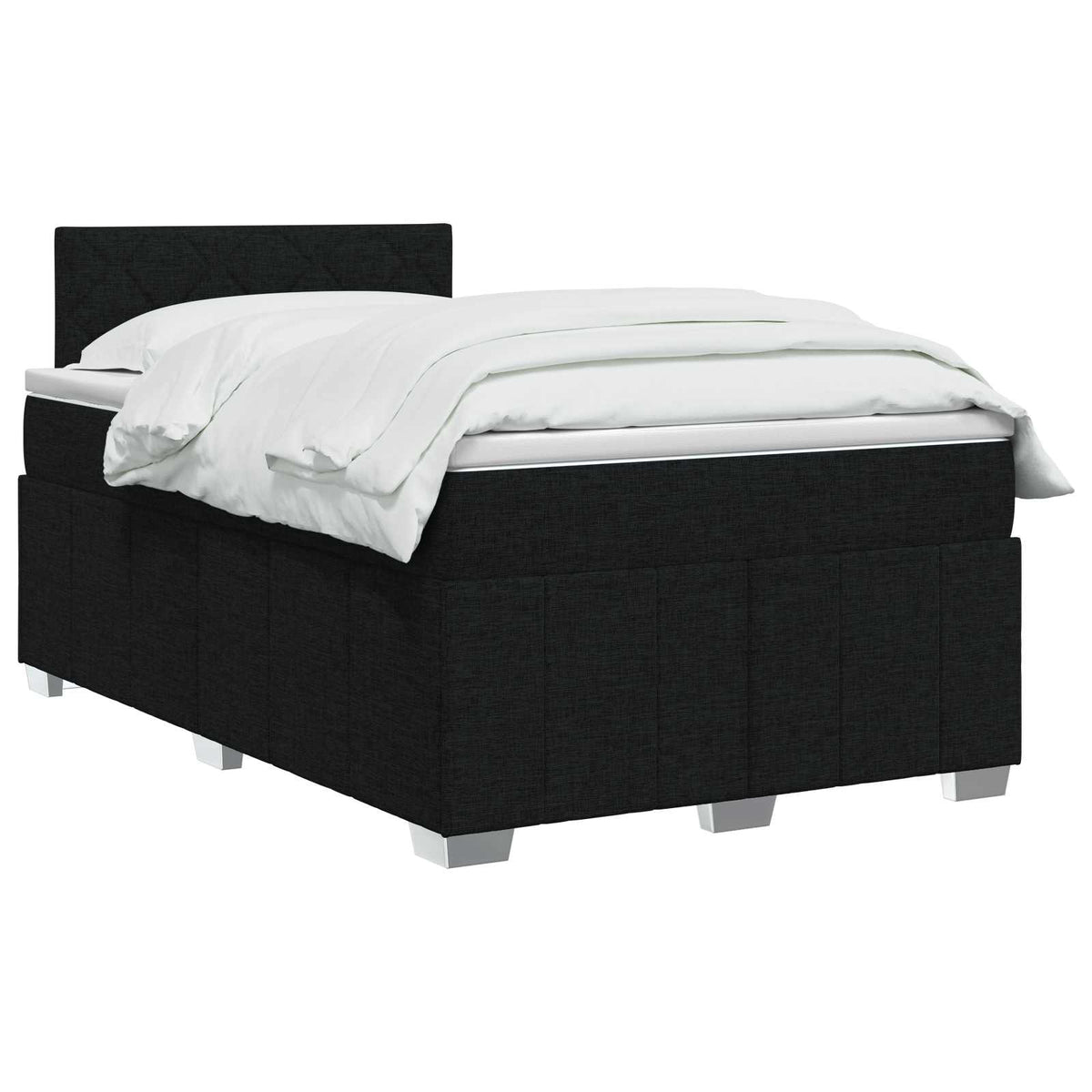 Boxspring krevet s madracem Crna 120 x 200 cm Tkanina