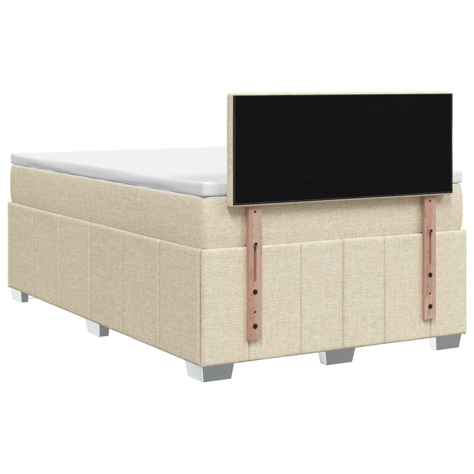 Boxspring krevet s madracem Krem 120 x 200 cm Tkanina