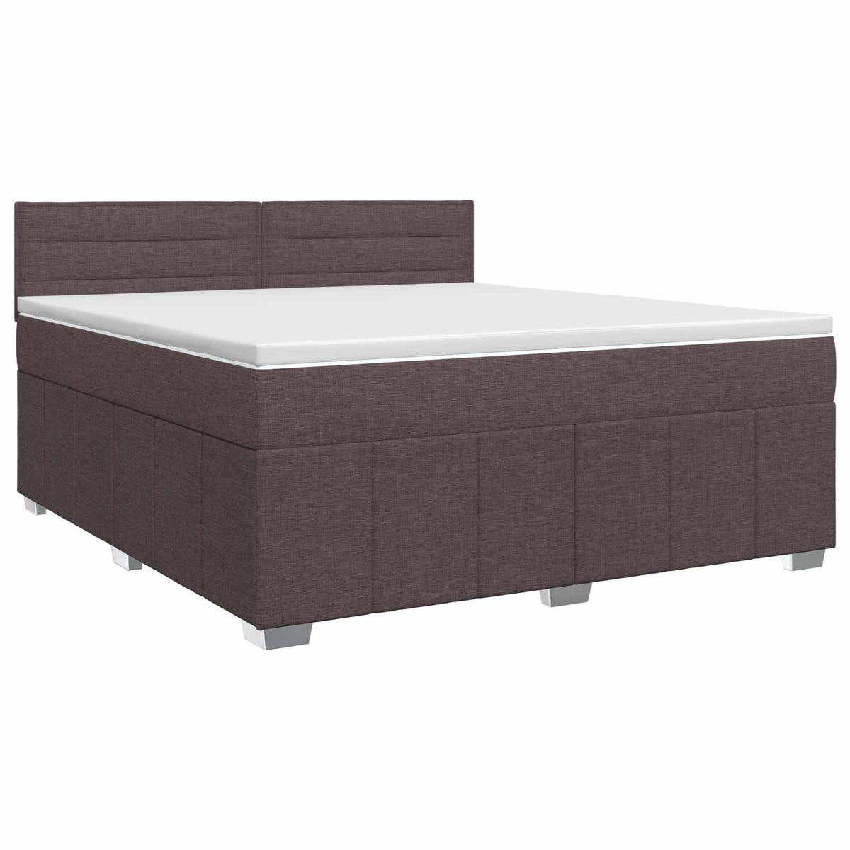 Boxspring krevet s madracem Tamno smeđa 180 x 200 cm Tkanina 202 x 183.5 x 88 cm