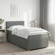 Boxspring krevet s madracem Tamnosiva 90 x 200 cm Tkanina