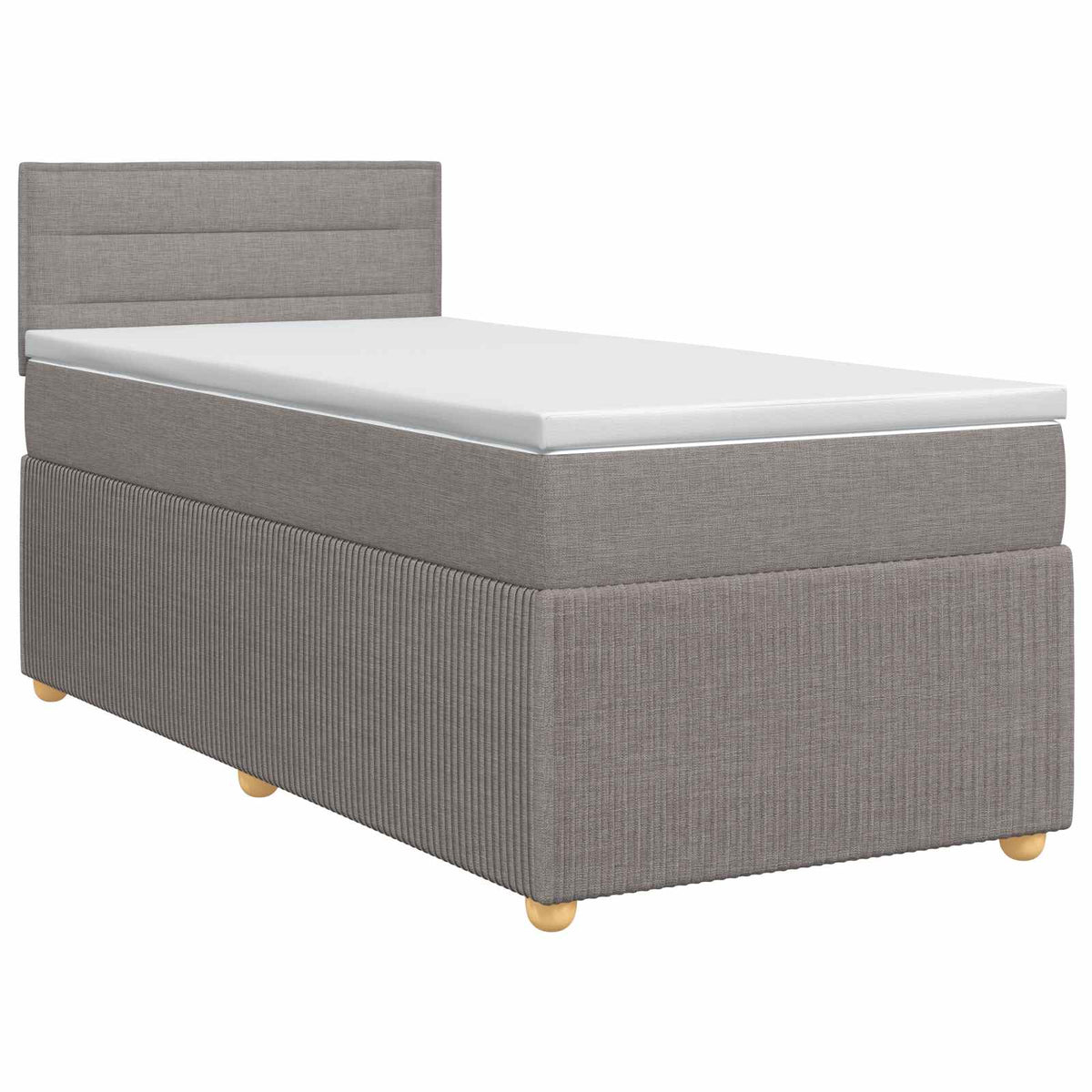 Boxspring krevet s madracem Sivosmeđa 90 x 190 cm Tkanina