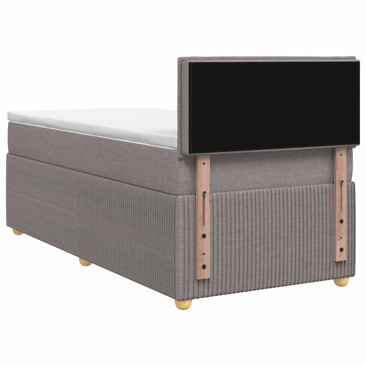 Boxspring krevet s madracem Sivosmeđa 90 x 190 cm Tkanina