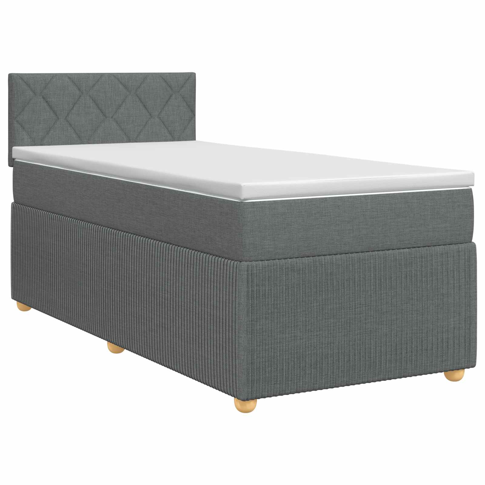 Boxspring krevet s madracem Tamnosiva 90 x 200 cm Tkanina