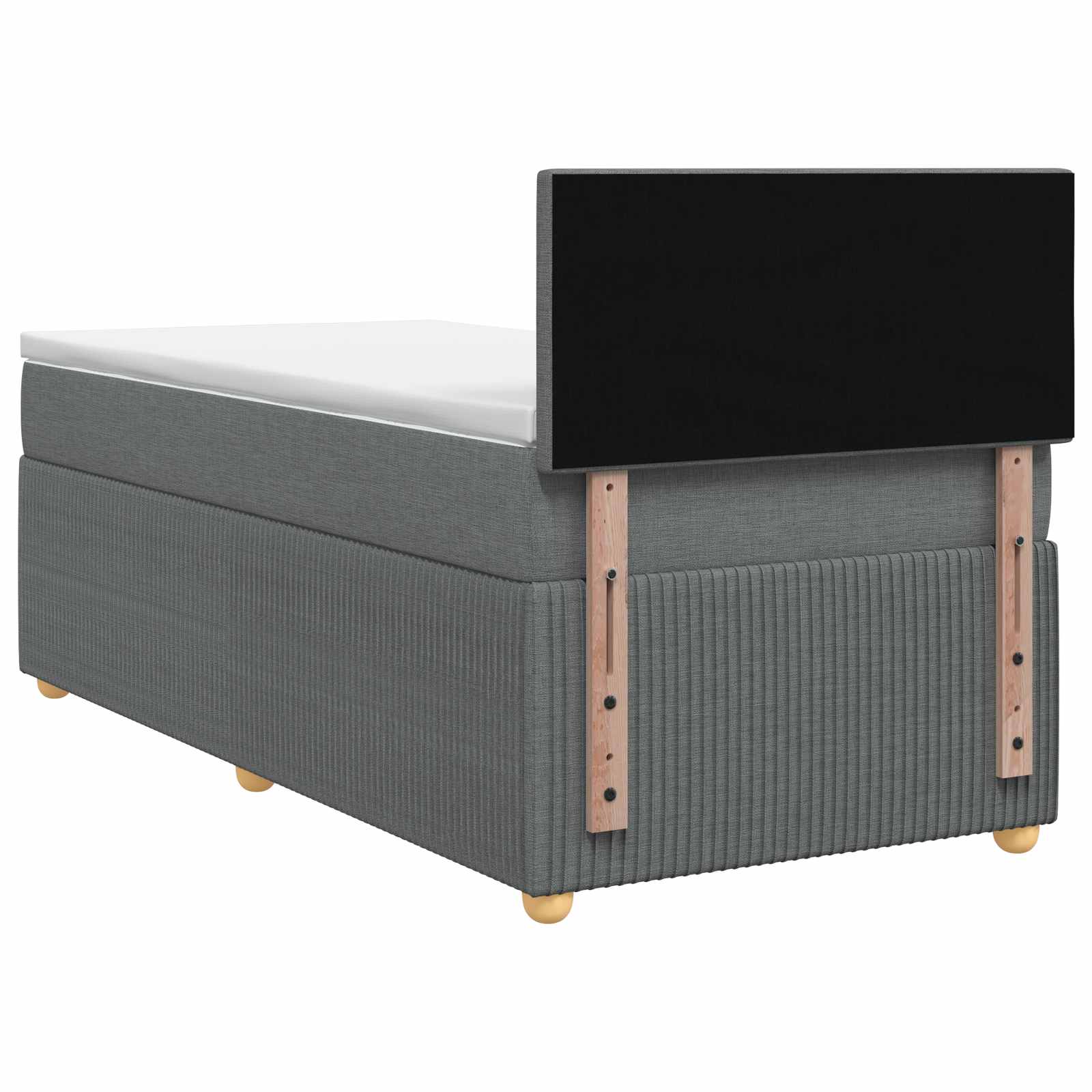 Boxspring krevet s madracem Tamnosiva 90 x 200 cm Tkanina