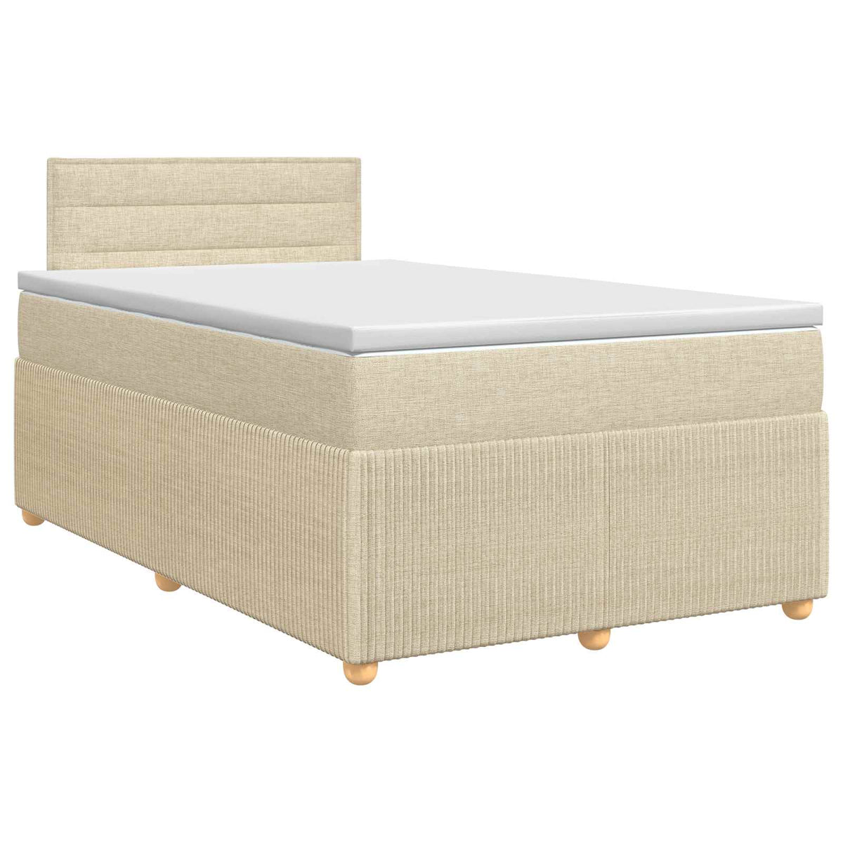 Boxspring krevet s madracem Krem 120 x 190 cm Tkanina