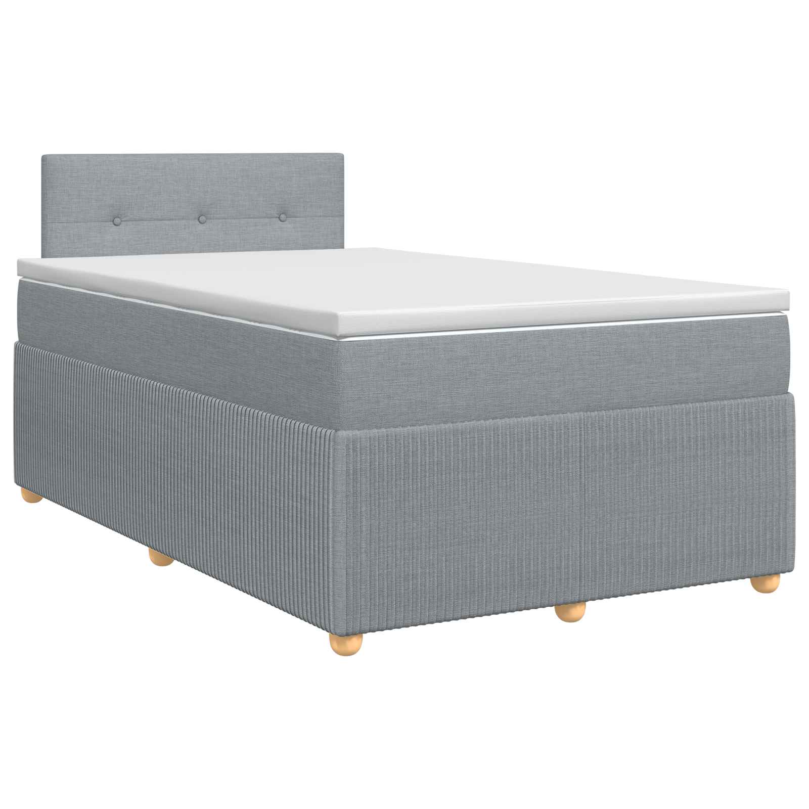 Boxspring krevet s madracem Svjetlosiva 120 x 190 cm Tkanina