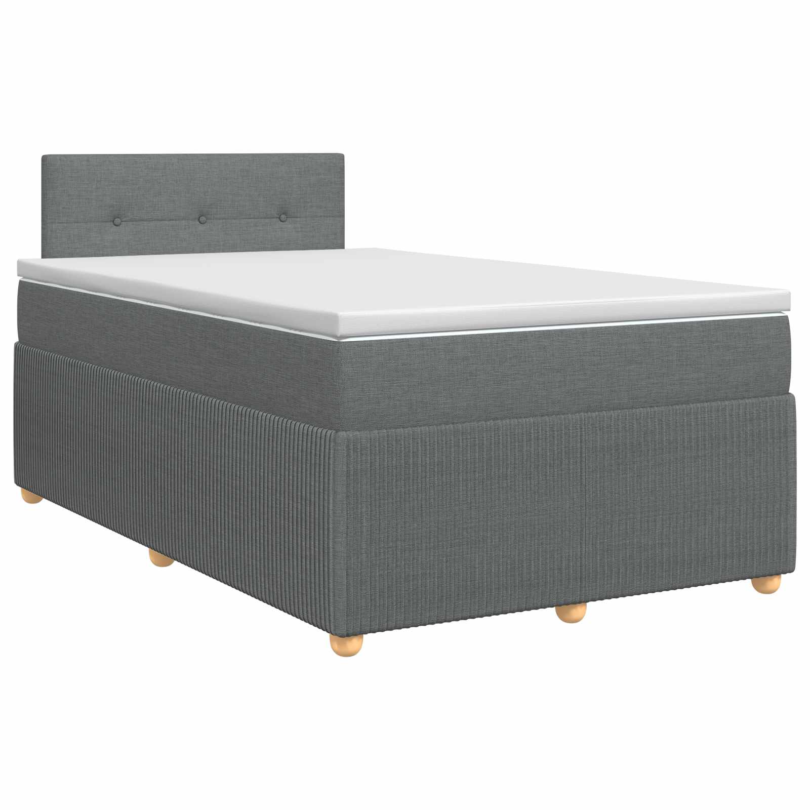 Boxspring krevet s madracem Tamnosiva 120 x 190 cm Tkanina