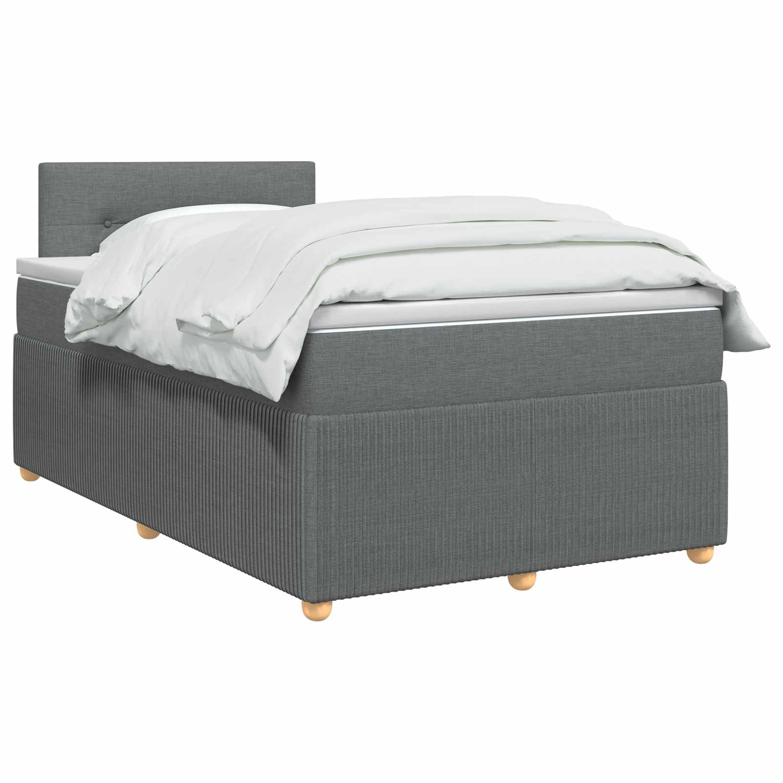 Boxspring krevet s madracem Tamnosiva 120 x 190 cm Tkanina