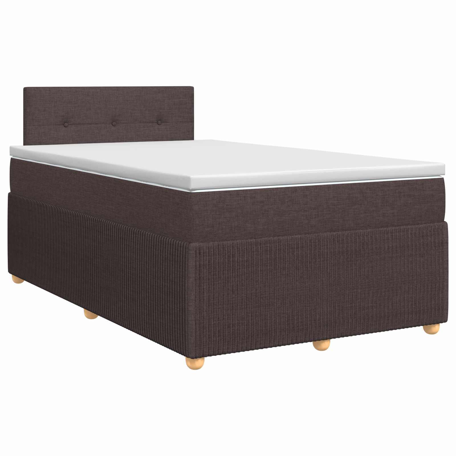Boxspring krevet s madracem Tamno smeđa 120 x 190 cm Tkanina