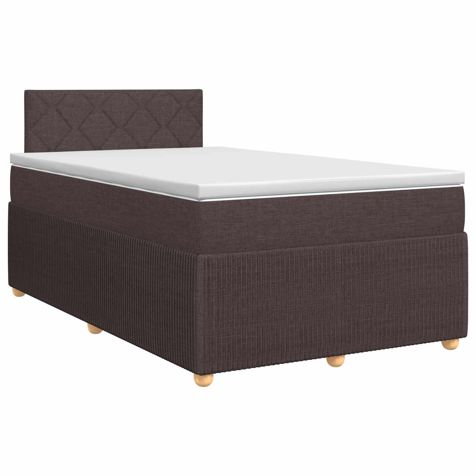 Boxspring krevet s madracem Tamno smeđa 120 x 190 cm Tkanina
